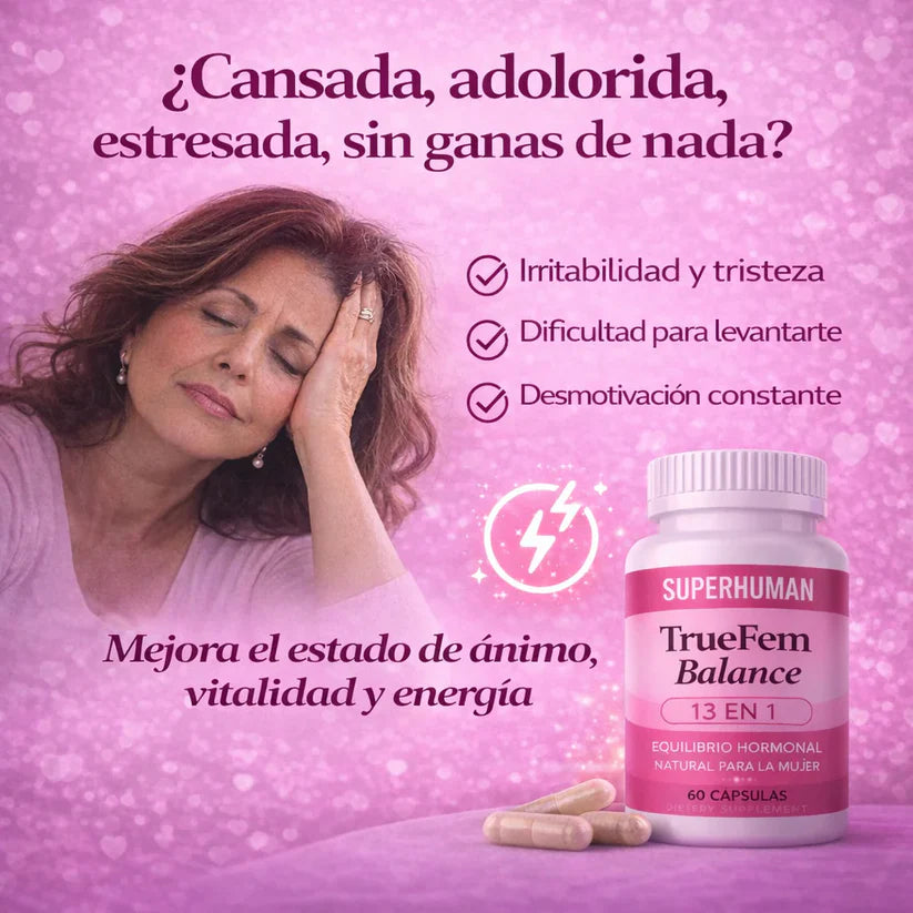 True Fem™ 60 Cápsulas - Recupera tu Salud Femenina y Equilibrio Hormonal + Envío Gratis
