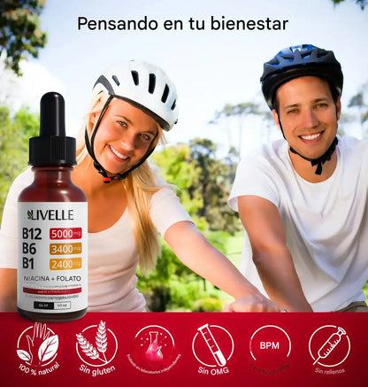 Suplemento Líquido de Vitamina B12 con Frambuesa™