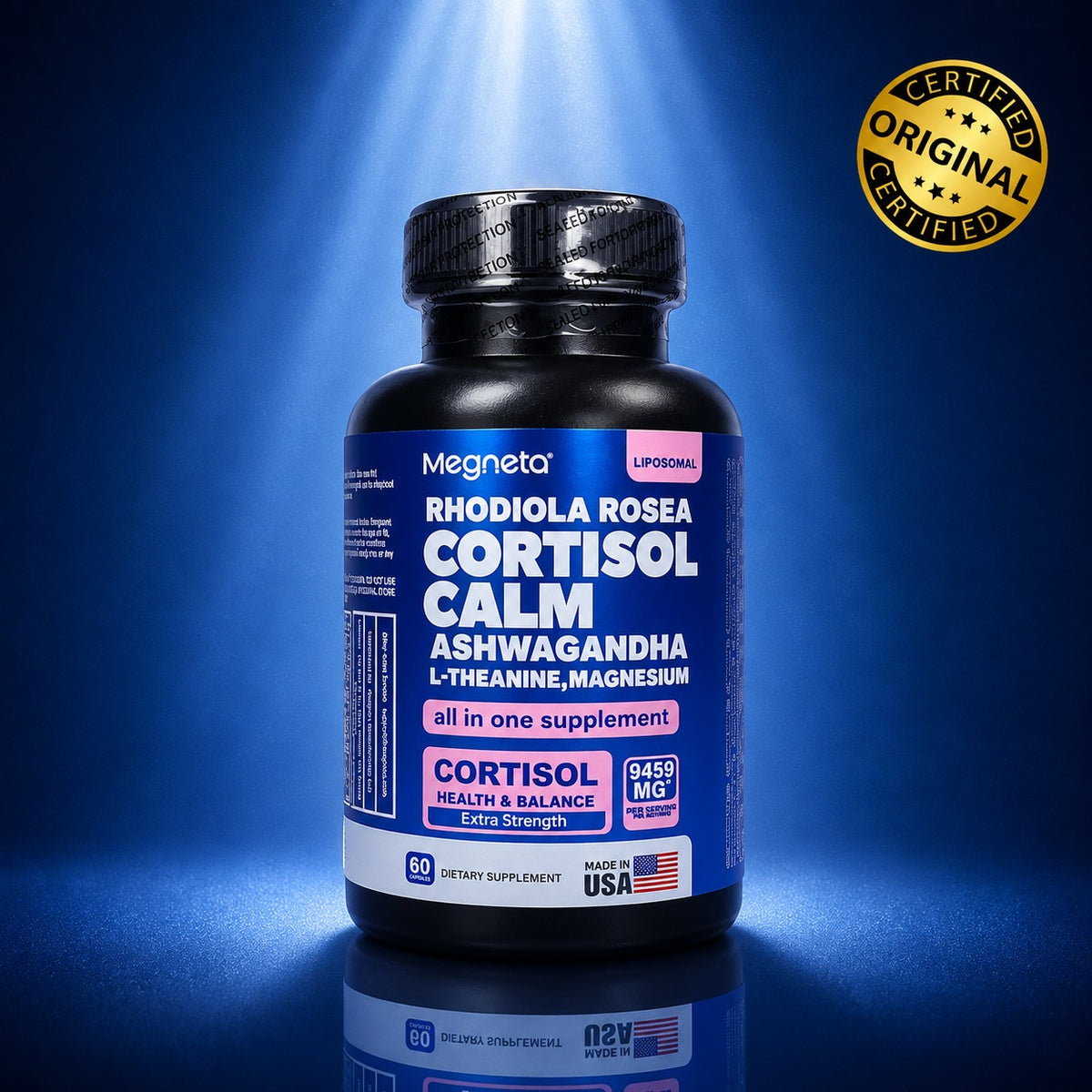 Cortisol Calm® | Combina Magnesium 12 en 1, rhodiola y L-teanina