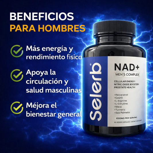 Selerb NAD+® Energía Celular, Soporte Prostático y Rendimiento Masculino