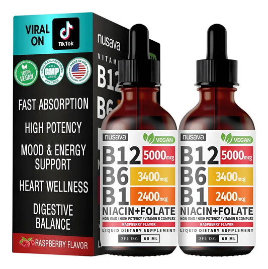 Suplemento Líquido de Vitamina B12 con Frambuesa™