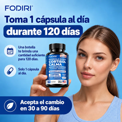 Cortisol Calm® | Combina Magnesium 12 en 1, rhodiola y L-teanina
