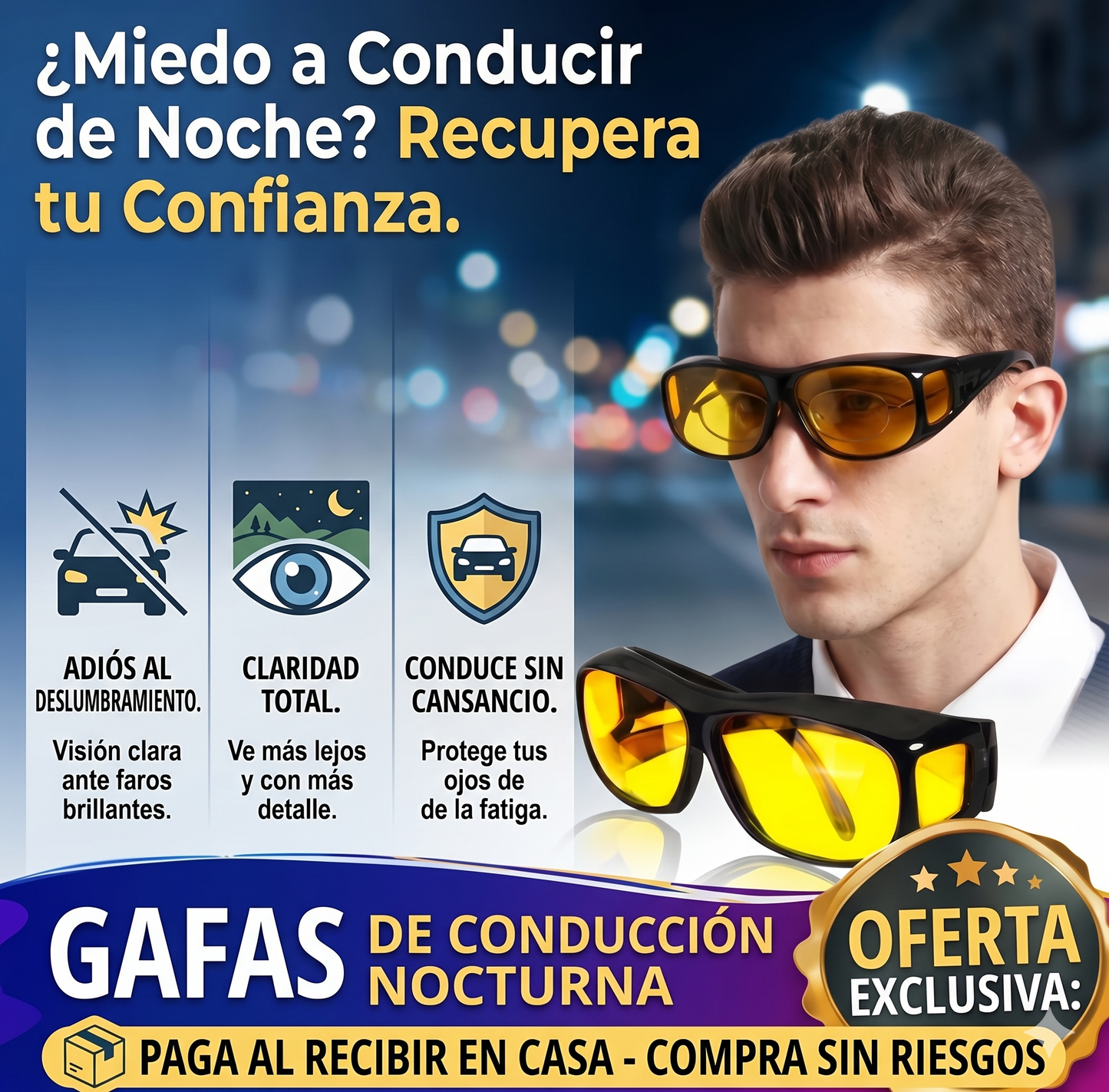 🚗 Vuelve a Manejar de Noche con Total Confianza y Seguridad con ClearDrive HD™