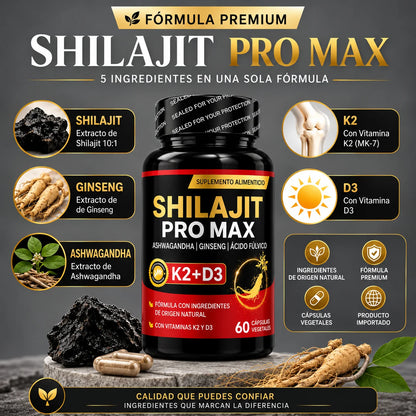 SHILAJIT PRO MAX – FÓRMULA PREMIUM DE ORIGEN NATURAL SHILAJIT PRO MAX
