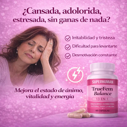 True Fem™ 60 Cápsulas - Recupera tu Salud Femenina y Equilibrio Hormonal + Envío Gratis