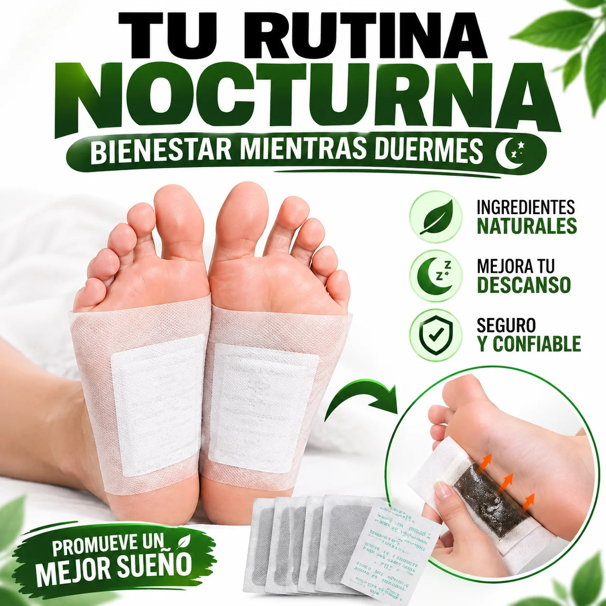 🌿 X10 Parches Kinoki™ | Bienestar y desintoxicación mientras duermes