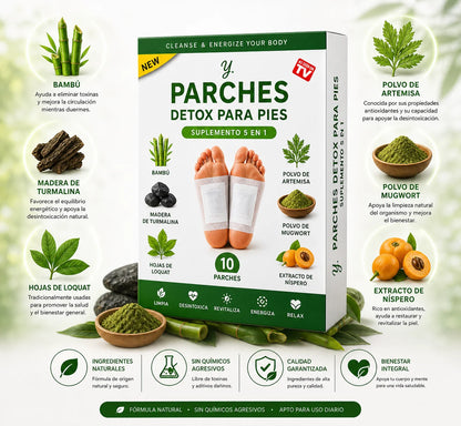 🌿 X10 Parches Kinoki™ | Bienestar y desintoxicación mientras duermes